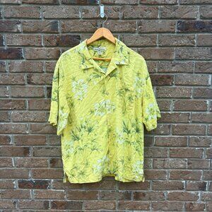 Vintage Tommy Bahama‎ Floral Silk Beach Shirt XL